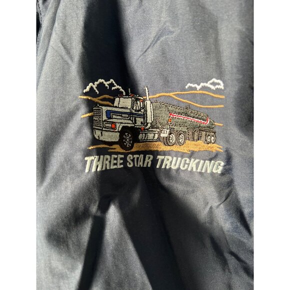 Stormtech WRX-1 Jacket Size Medium Three Star Trucking Bomber Navy/Royal Nylon - Picture 3 of 7